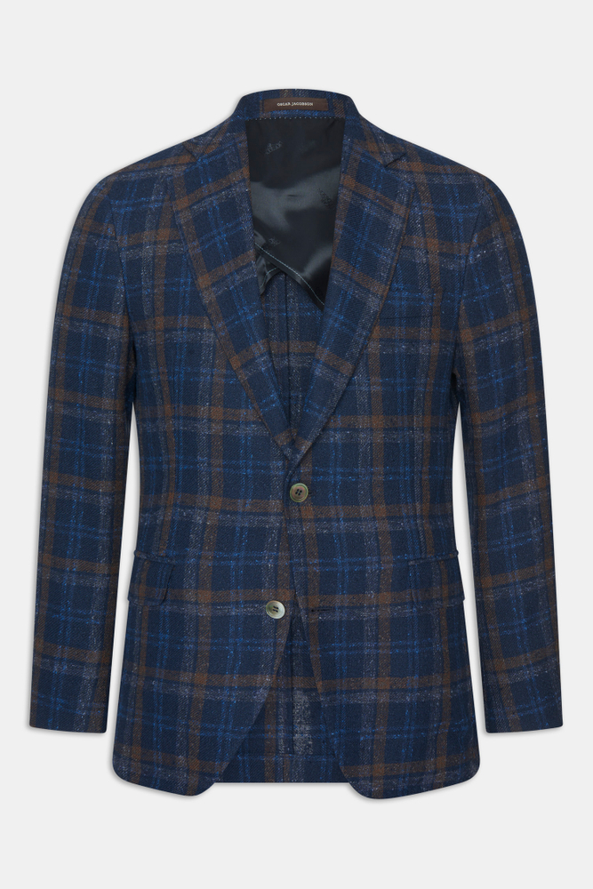 Regular Fit Rutemønstret Linblazer