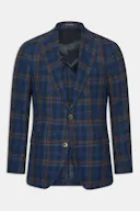 Regular Fit Rutemønstret Hørblazer