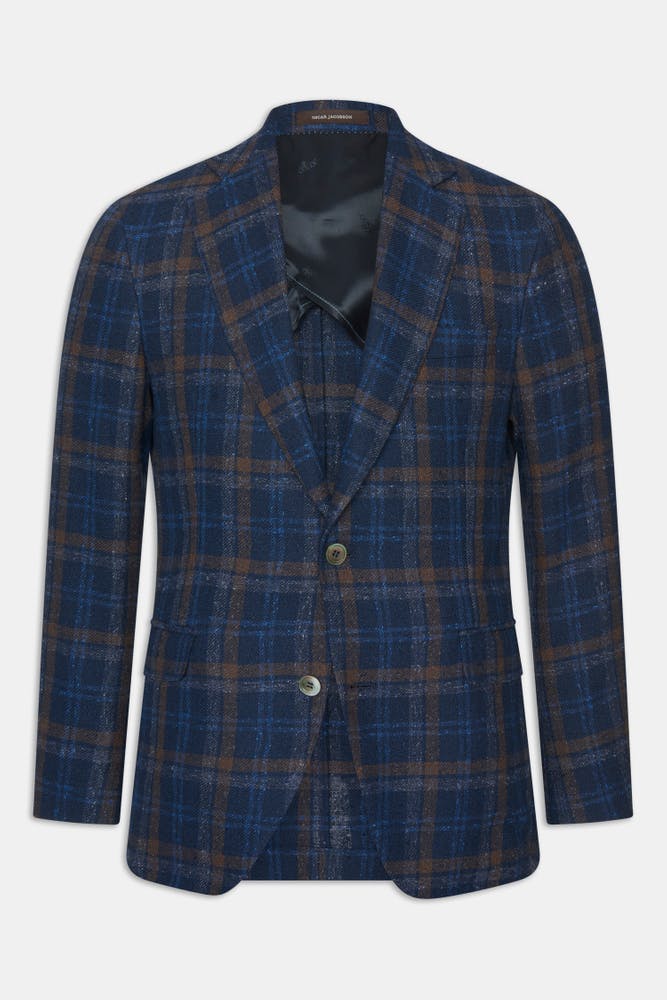 Regular Fit Rutemønstret Hørblazer