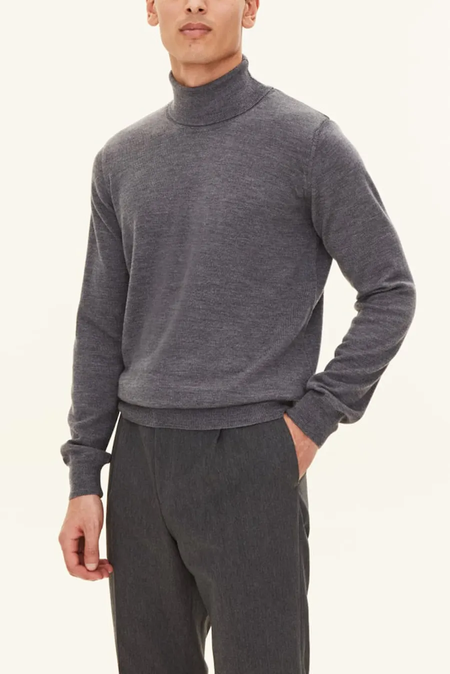Slim Fit Rundhals Trøje Merinould