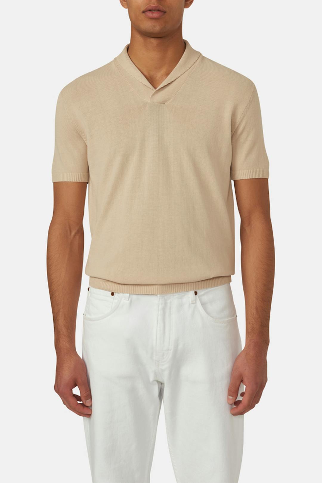 Regular Fit Melerad Piké Sjalkrage