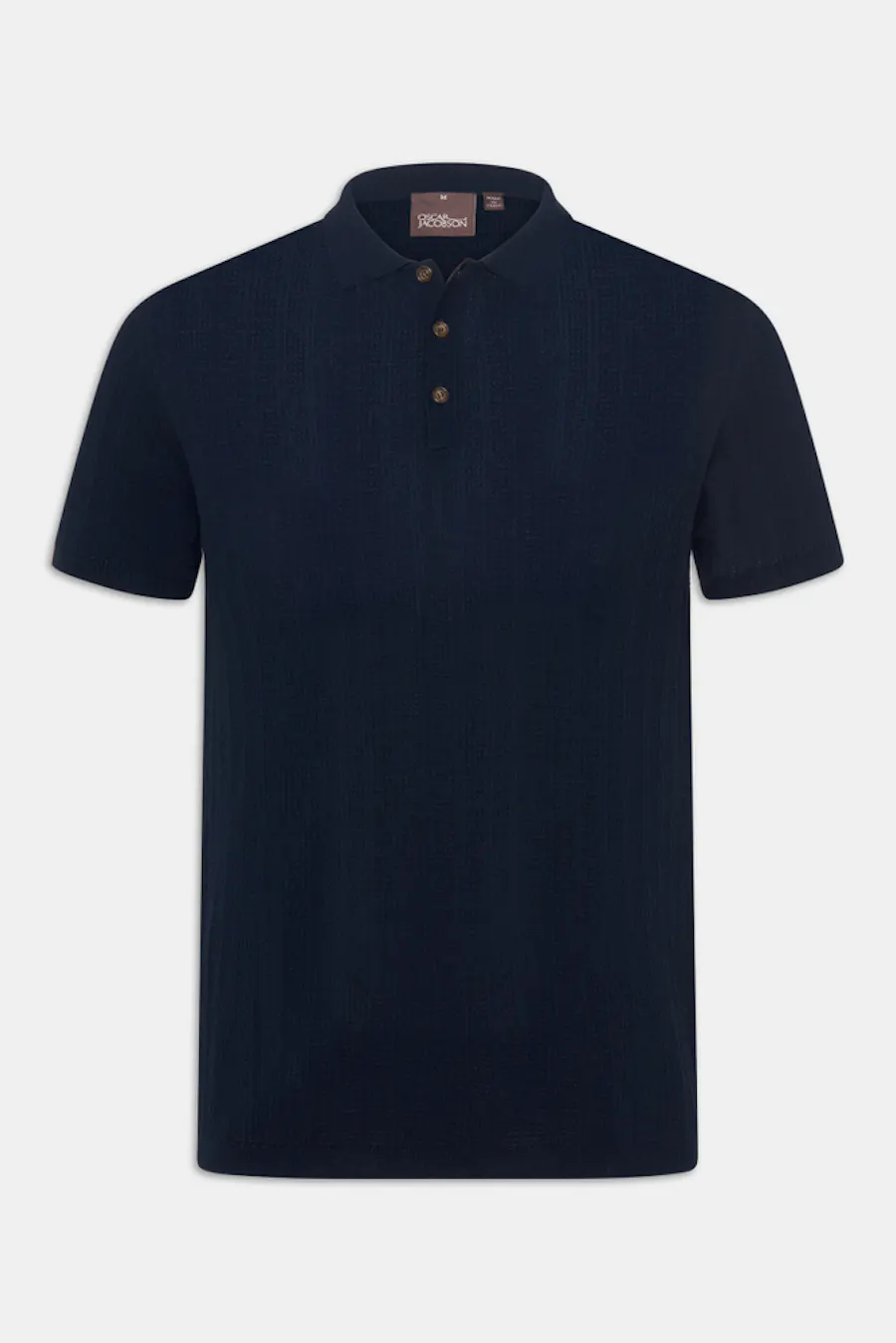 Regular Fit Strukturerad Stickad Piké