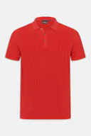 Regular Fit Structured Knit Poloshirt