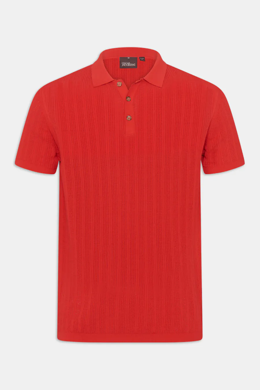 Regular Fit Structured Knit Poloshirt