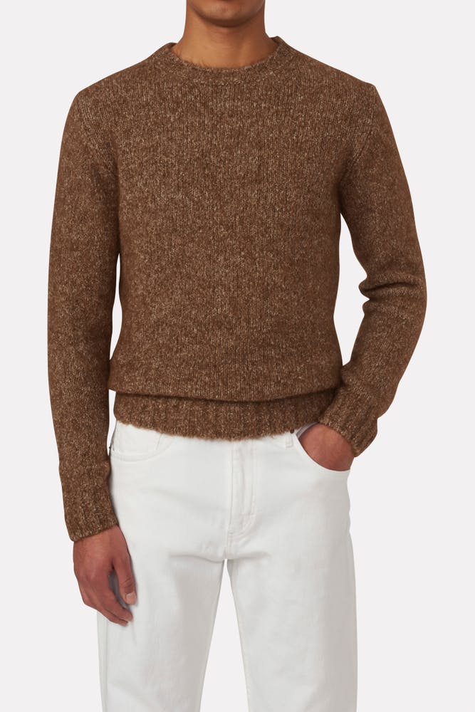 Regular Fit Alpaca Blend Roundneck Sweater
