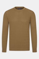 Regular Fit Roundneck Cable Knit Sweater