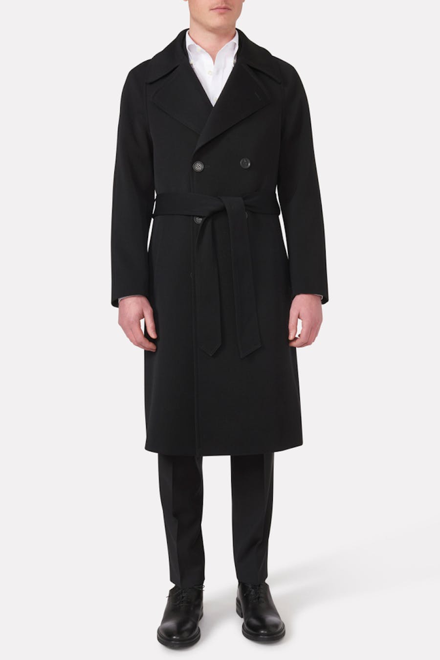 Regular Fit Double Breasted Ragan Twill Coat