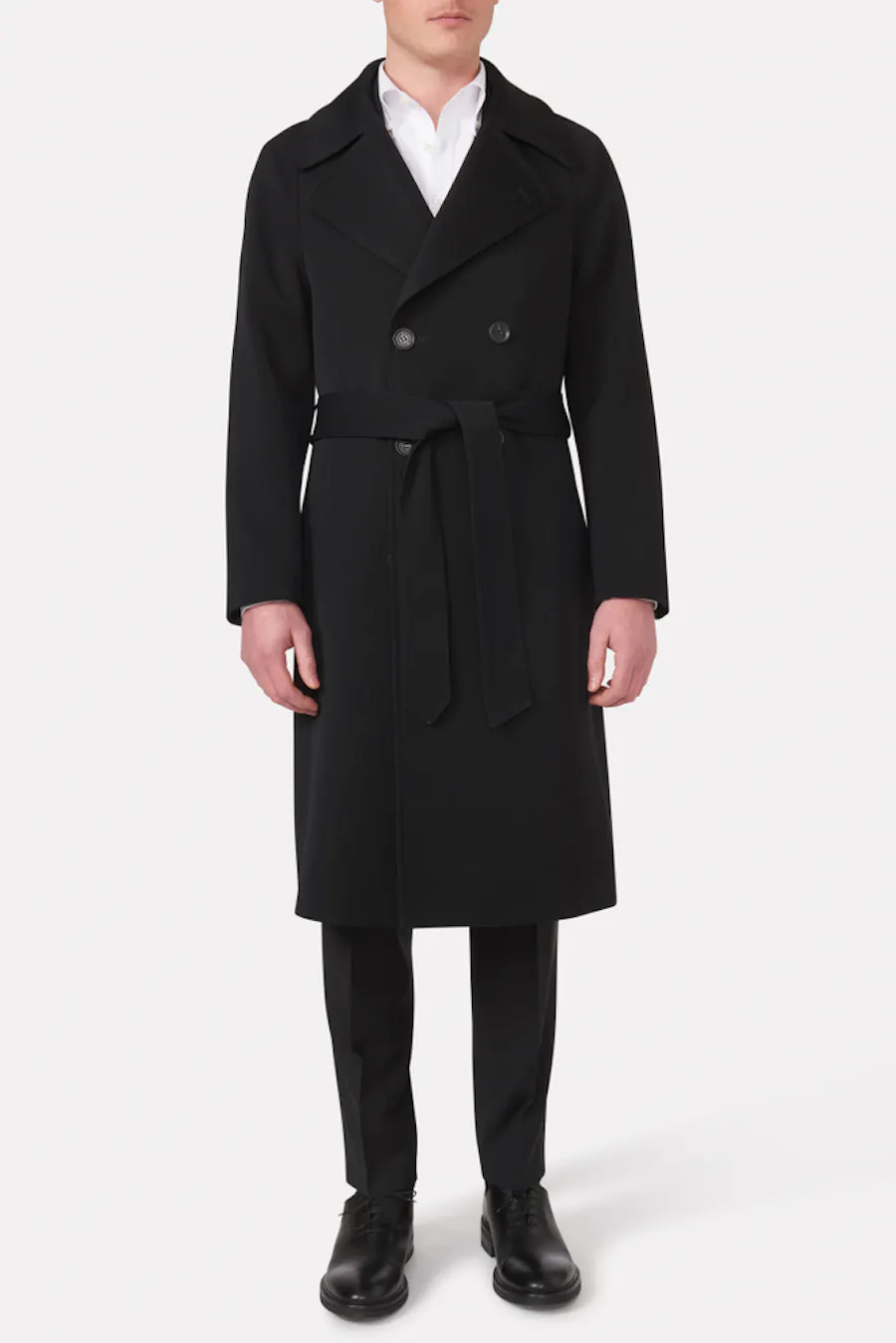 Regular Fit Double Breasted Ragan Twill Coat