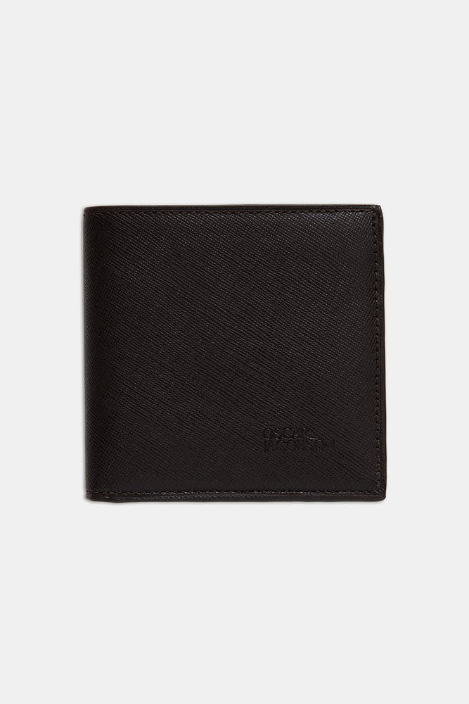 Folded Saffiano Leather Wallet