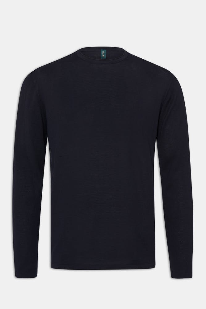 Regular Fit Roundneck Striped Knit Sweater