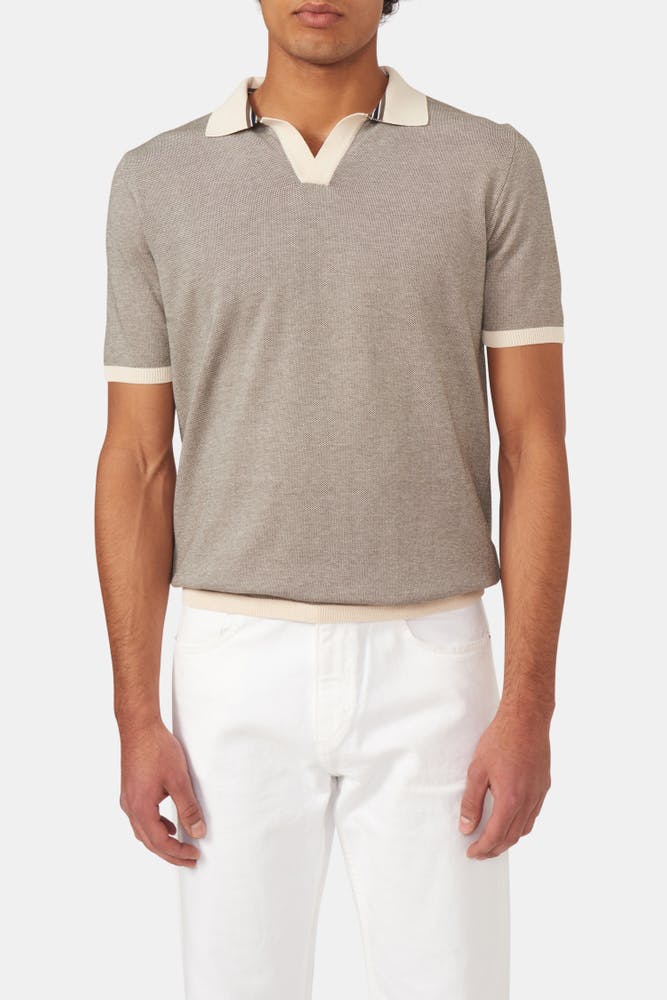 Slim Fit Strikket Piké