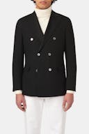 Regular Fit Double Breasted Microstructure Blazer