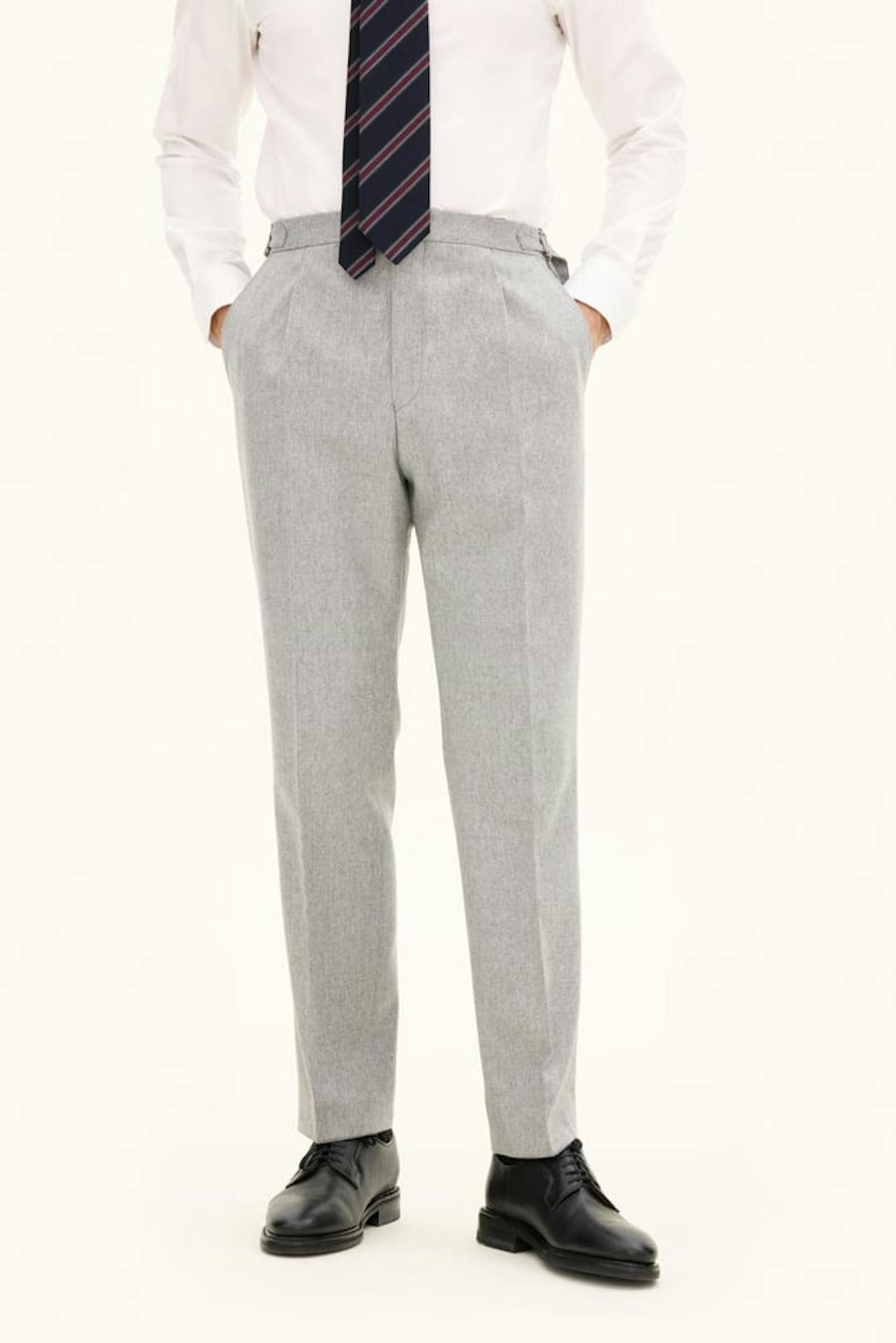 Regular Fit Flanellbukser Høy Midje