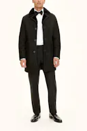 Regular Fit Semsket Skinnfrakk