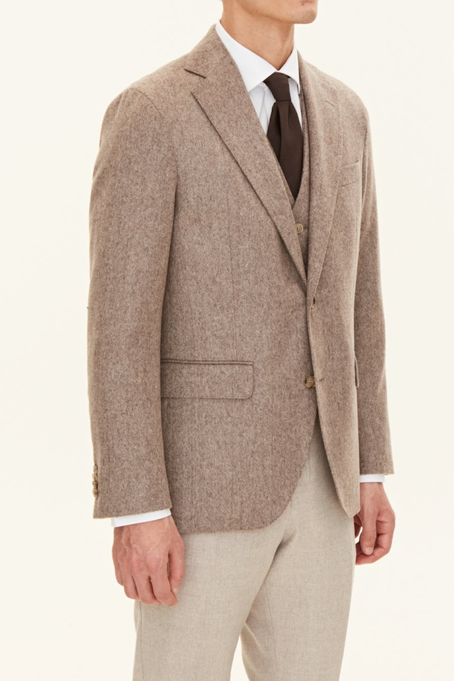 Regular Fit Microstructure Blazer