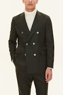 Regular Fit Dobbeltspent Flanellblazer