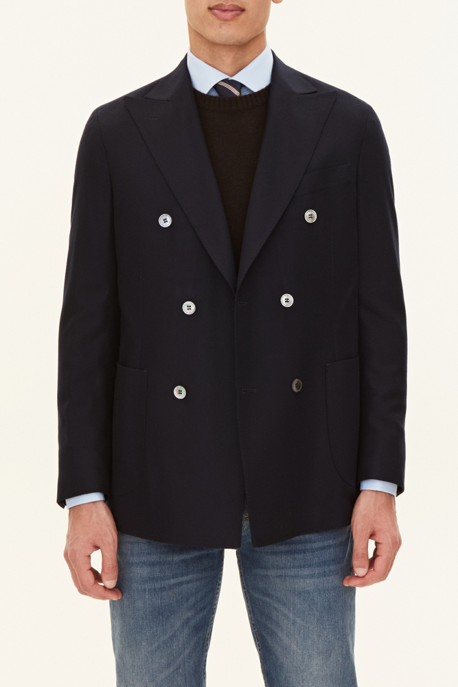 Regular Fit Dobbeltspent Microstructure Blazer