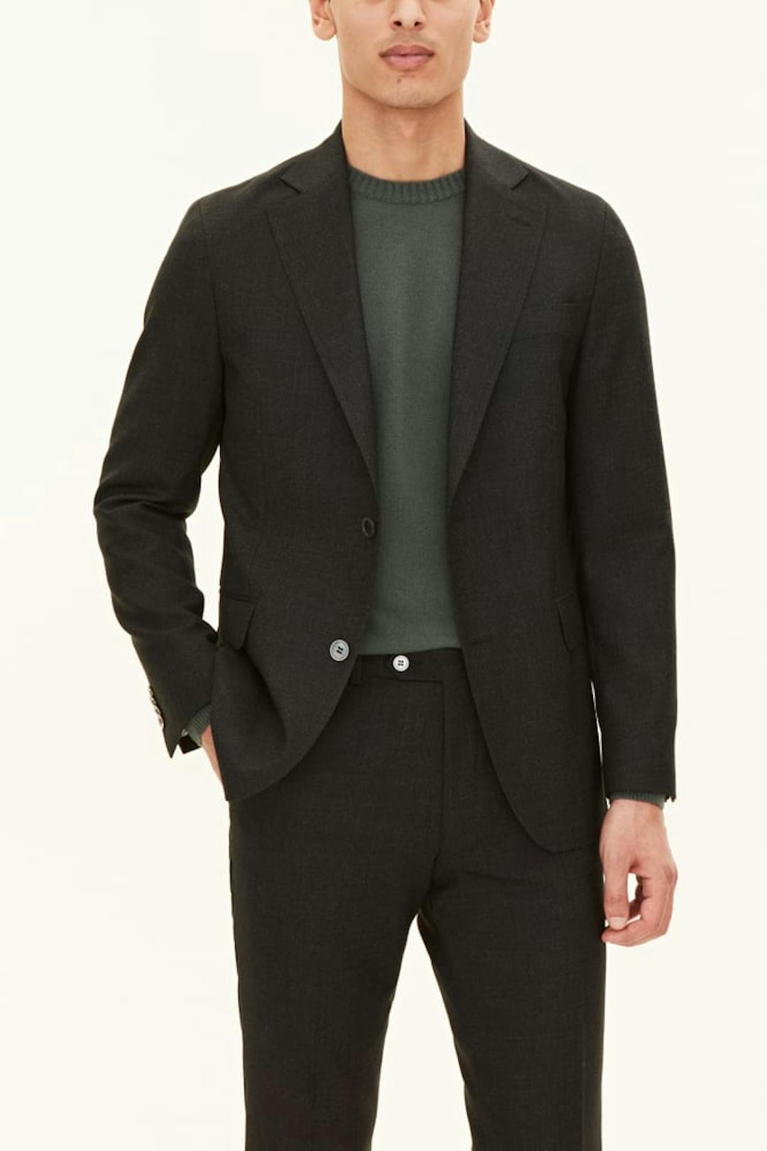 Regular Fit Tropical Wool Blazer