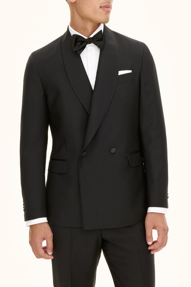 Regular Fit Dobbeltspent Microstructure Smokingblazer