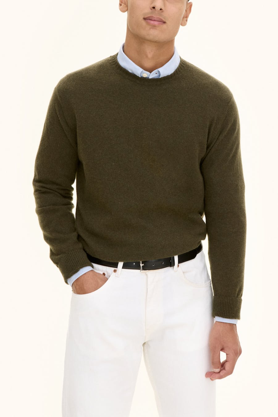 Regular Fit Roundneck Wool Blend Sweater