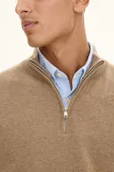 Regular Fit Wool Blend Half Zip Sweater