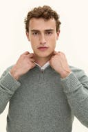 Regular Fit Half Zip Soft Wool blend Sweater