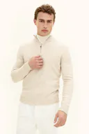 Regular Fit Half Zip Tröja Ullblandning