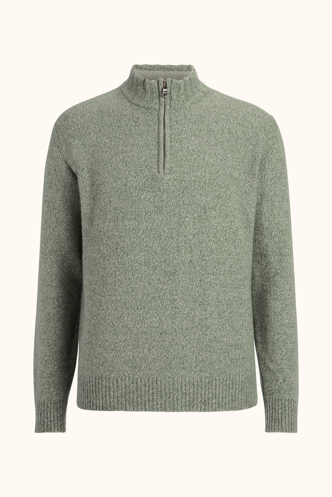 Regular Fit Half Zip Genser Ull-Kasjmir