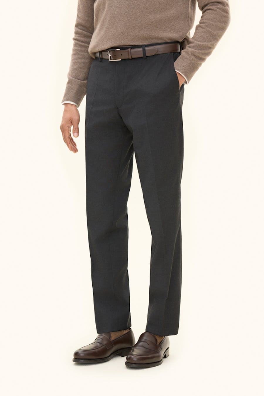 Regular Fit Bukser Glat Uldstretch