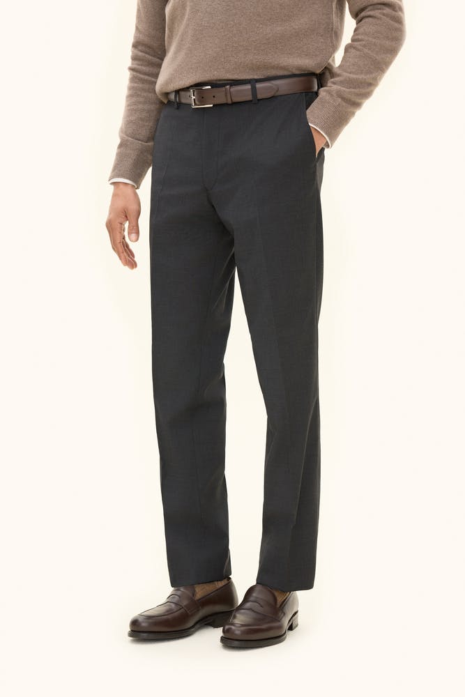 Regular Fit Bukser Glat Uldstretch