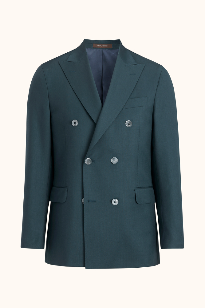 Regular Fit Dubbelknäppt Twillkavaj