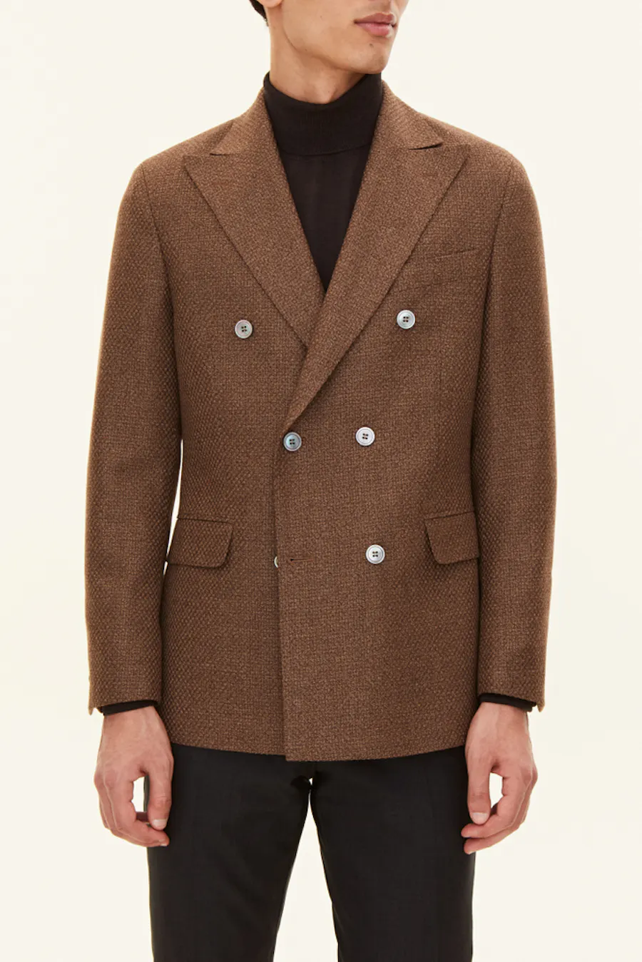 Regular Fit Dobbeltspent Hopsack Blazer