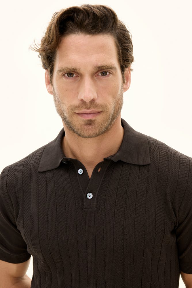 Slim Fit Structured Polo Shirt