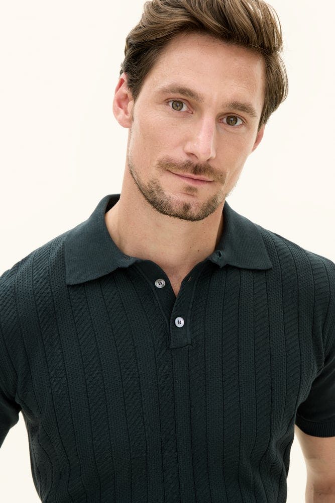 Slim Fit Structured Polo Shirt