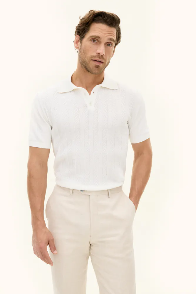 Slim Fit Structured Polo Shirt
