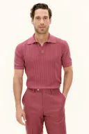 Slim Fit Strukturerad Piké