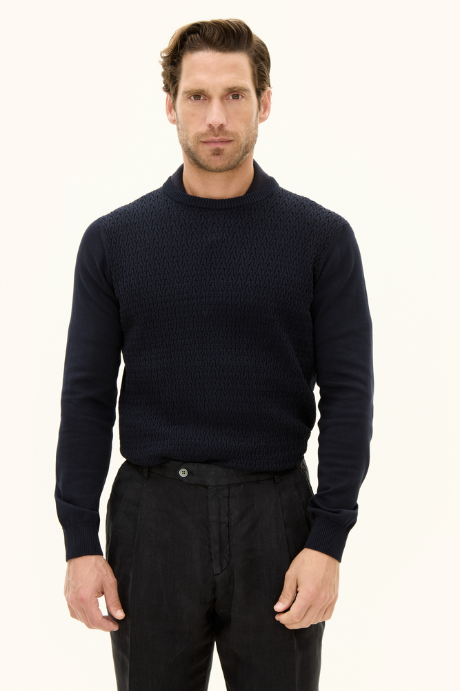 Regular Fit Roundneck Bomuld Sweater