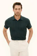 Regular Fit Struktureret Polo Skjorte