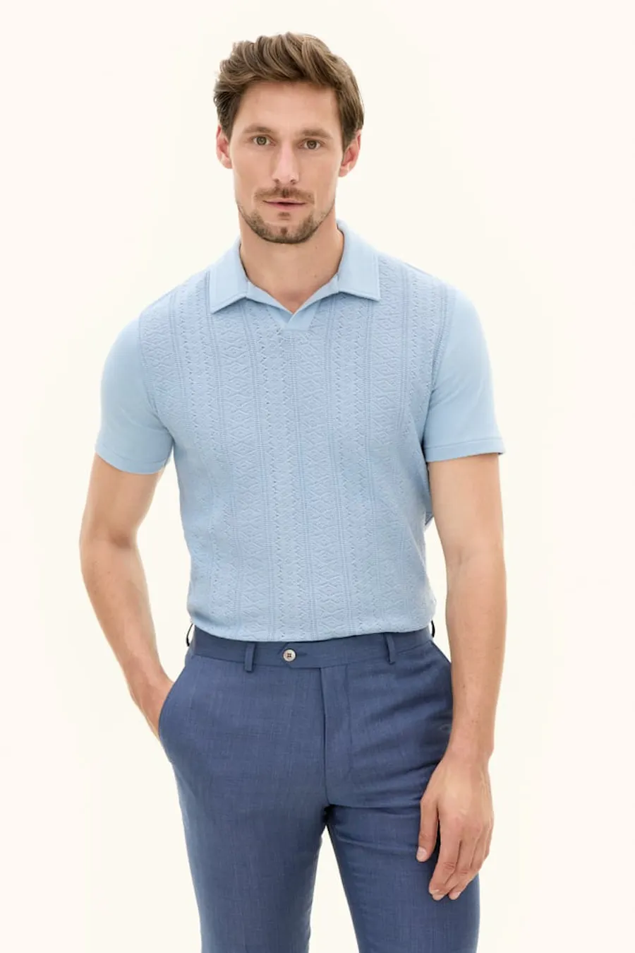 Regular Fit Strukturerad Piké