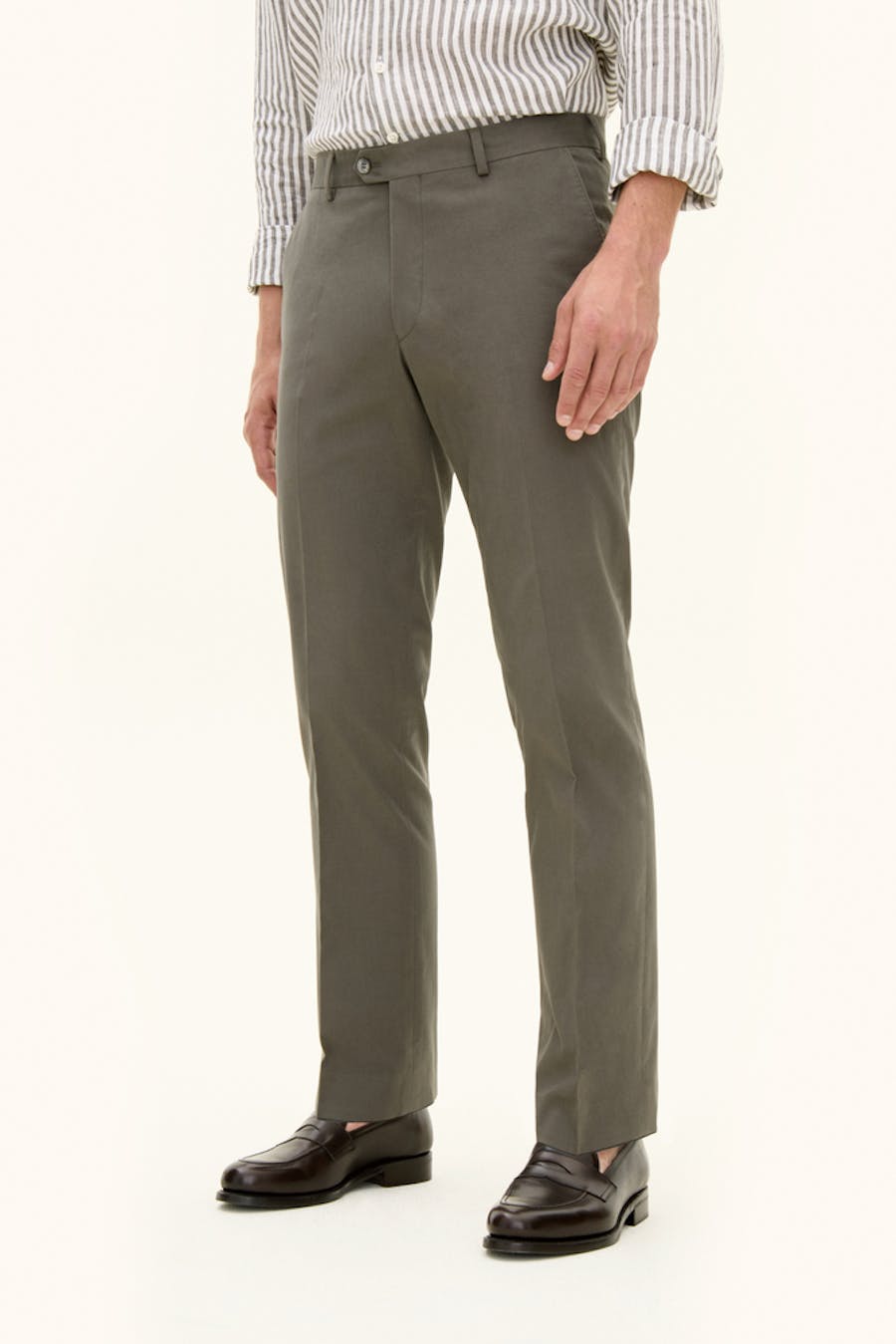 Regular Fit  Cotton Stretch Trousers