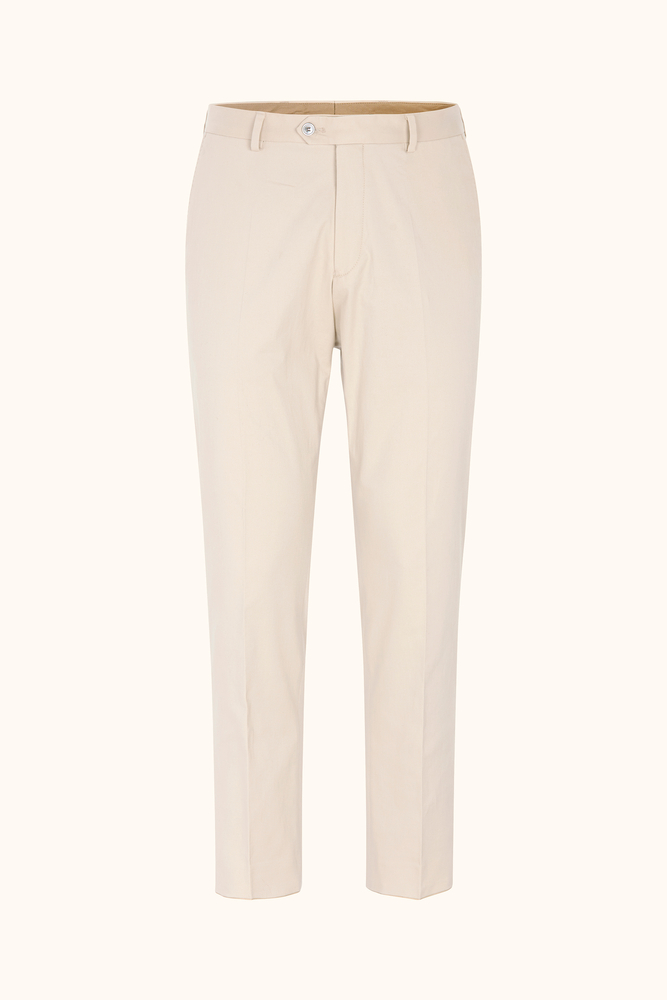 Regular Fit  Cotton Stretch Trousers