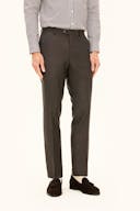 Regular Fit Structured Wool Trousers