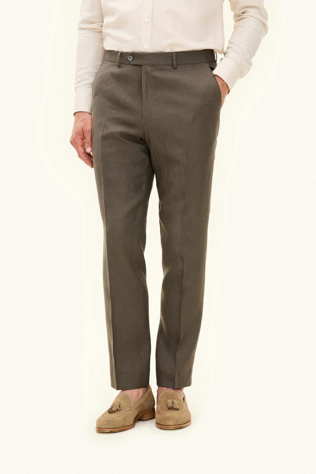 Regular Fit Linen Trousers