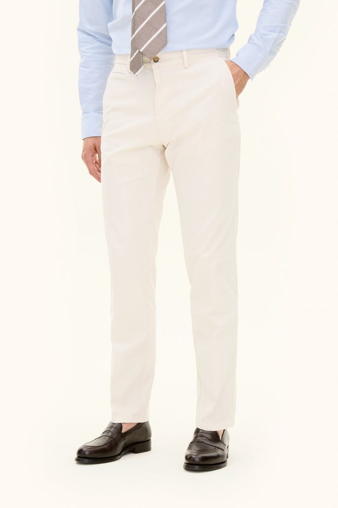 Slim Fit Cotton Stretch Trousers