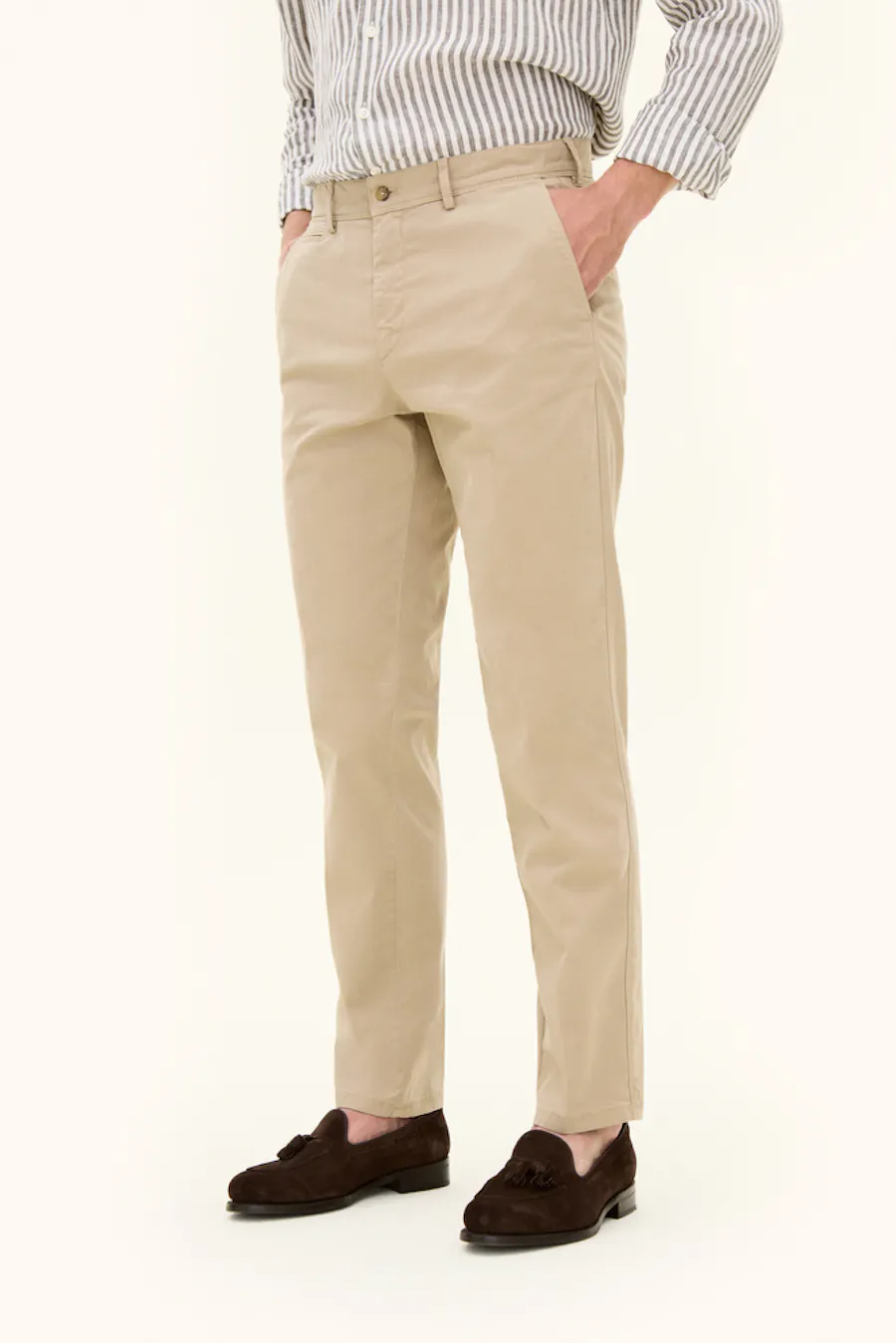Slim Fit Cotton Stretch Trousers