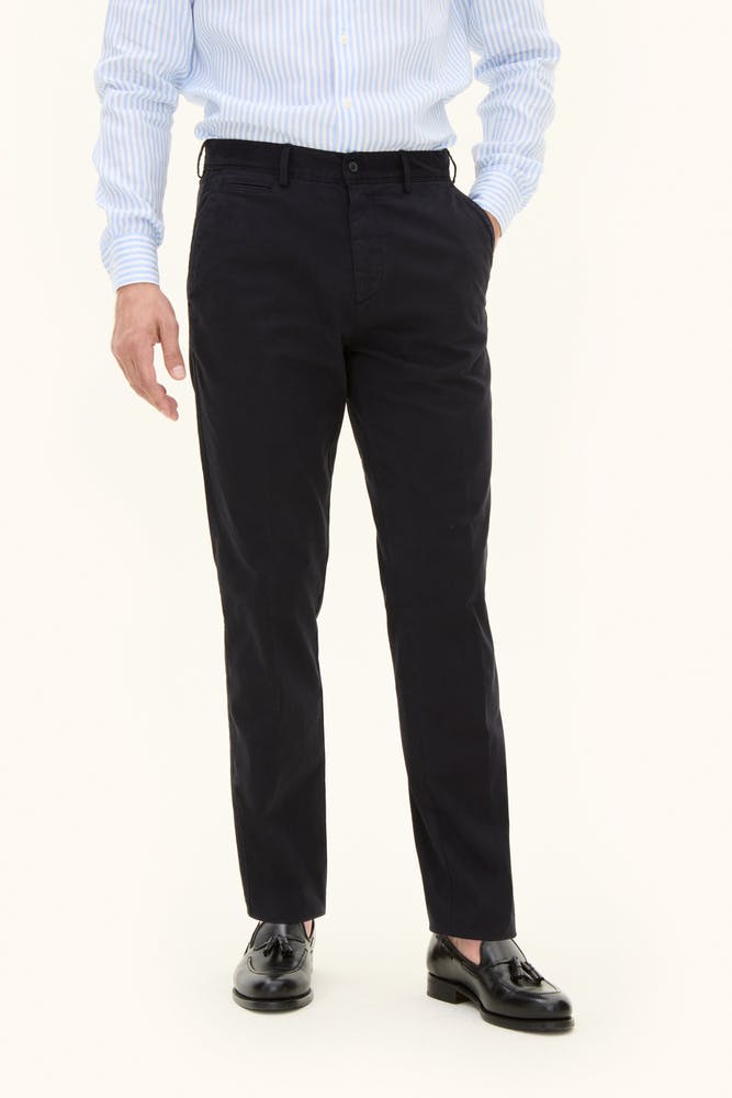 Slim Fit Cotton Stretch Trousers