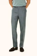 Regular Fit Linnebyxor Hög Midja