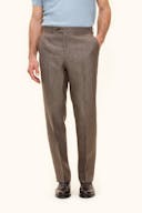 Regular Fit Linnebyxor Hög Midja