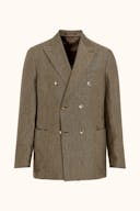 Regular Fit Dubbelknäppt Linnekavaj