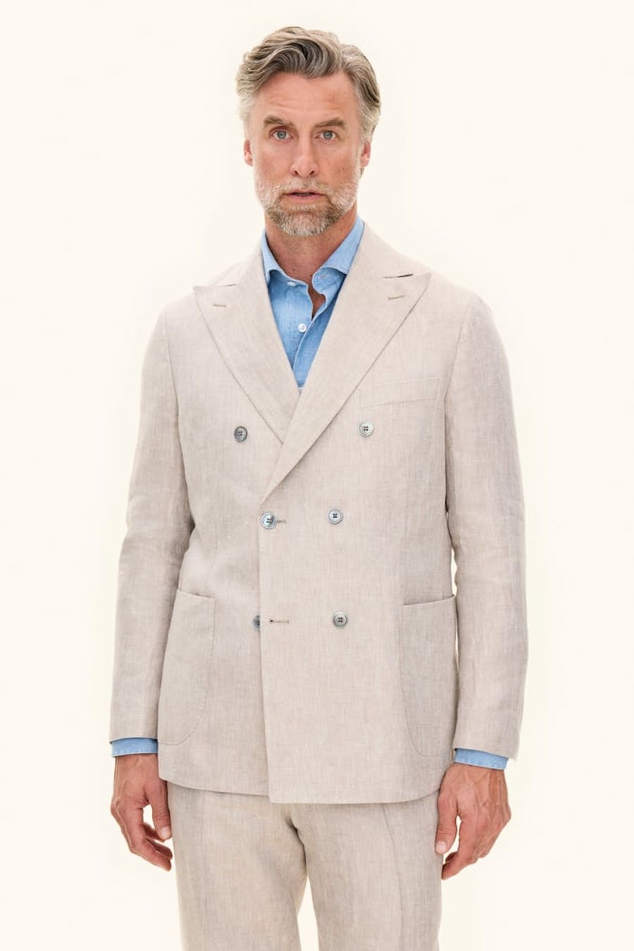 Regular Fit Dobbeltspent Linblazer